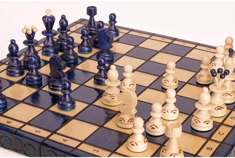 SZACHY PEREŁKA MAŁA z wkładką, kolor niebieski